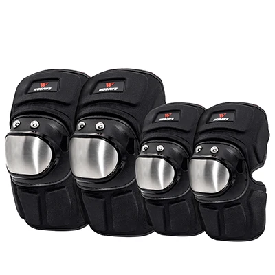Elbow and knee WOSAWE защитная пластина из нержавеющей стали, защита колена, защита для мотоцикла, катания на лыжах, сноуборде, катании на коньках, налокотники, наколенники - Цвет: Elbow and knee