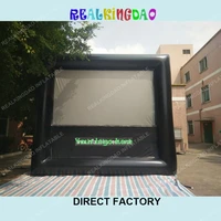 free shipping sealed and airtight full pvc 169 4x2 25m inflatable screen for rear projection1 75m above ground