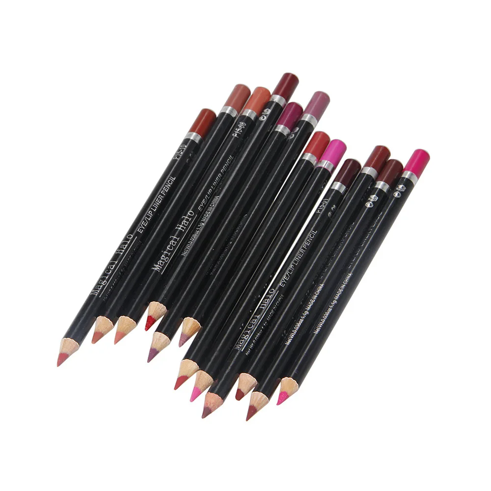 

12pcs Magical Halo Lip Liner Pencil Waterproof Lipliner Contour Cosmetics Makeup Lip Liner Set Lip Pencil Matte 12 Colors 65g