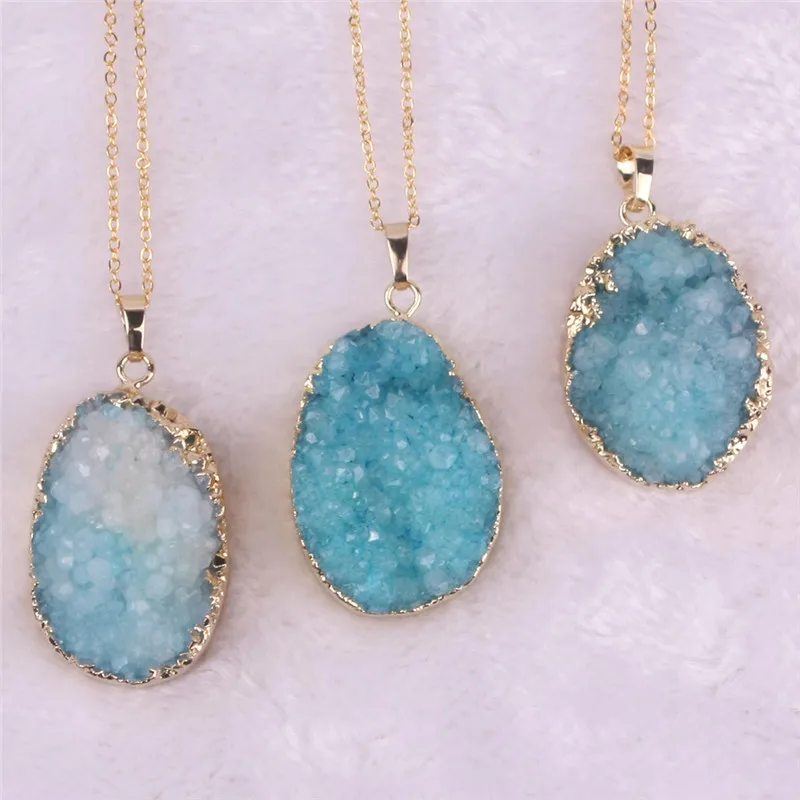 Подвеска с натуральным камнем синяя подвеска камнем|natural druzy|stone pendantnatural stone pendant |