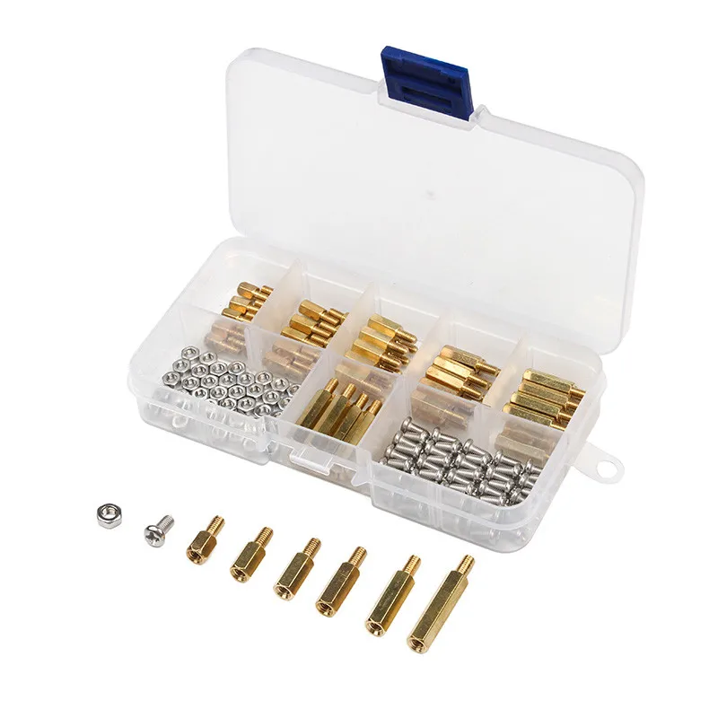 

180Pcs/Set M3 Hex Head Brass Spacing Screws Threaded Pillar PCB Computer PC Motherboard StandOff Spacer Kit