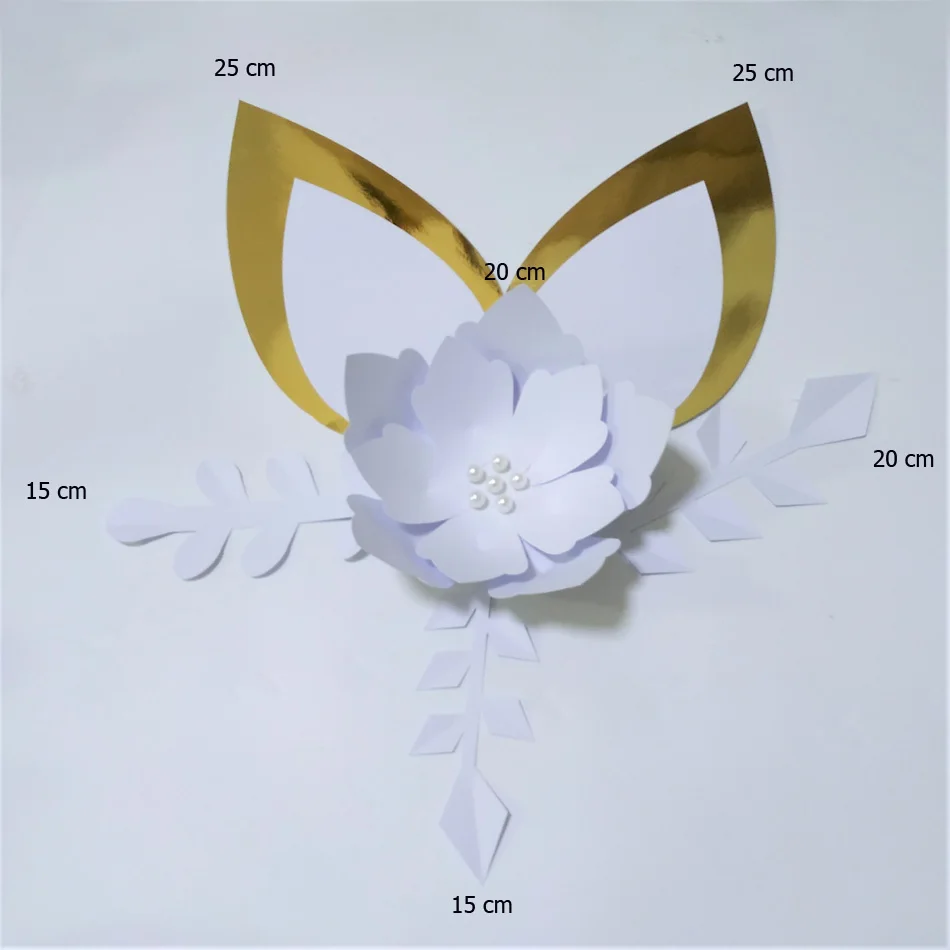 

2019 White DIY Cardstock Paper Flowers Artificial Flower For Birthday Backdrop Decorations Special Party Deco