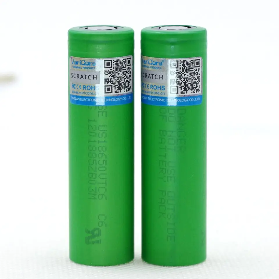 VariCore VTC6 3.7v 3000mah 18650 Li-ion Battery 30A Discharge for US18650VTC6 Flashlight Tools e-cigarette batteries | Электроника