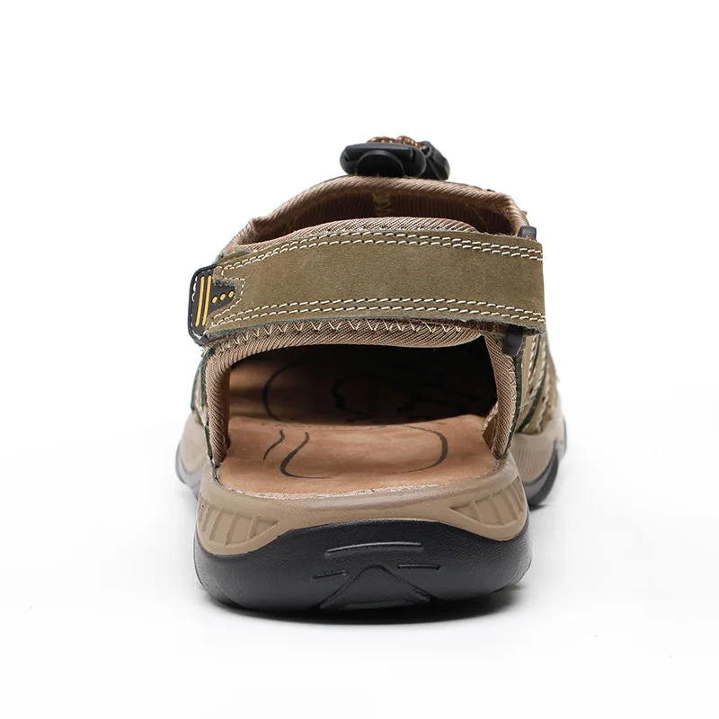 Upupper/мужские летние сандалии из натуральной кожи дышащие шлепанцы Повседневная