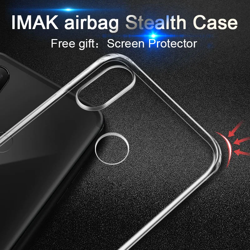 IMAK Air сумка защиты корпуса для Xiaomi mi 6x ТПУ Прозрачная крышка антидетонационных