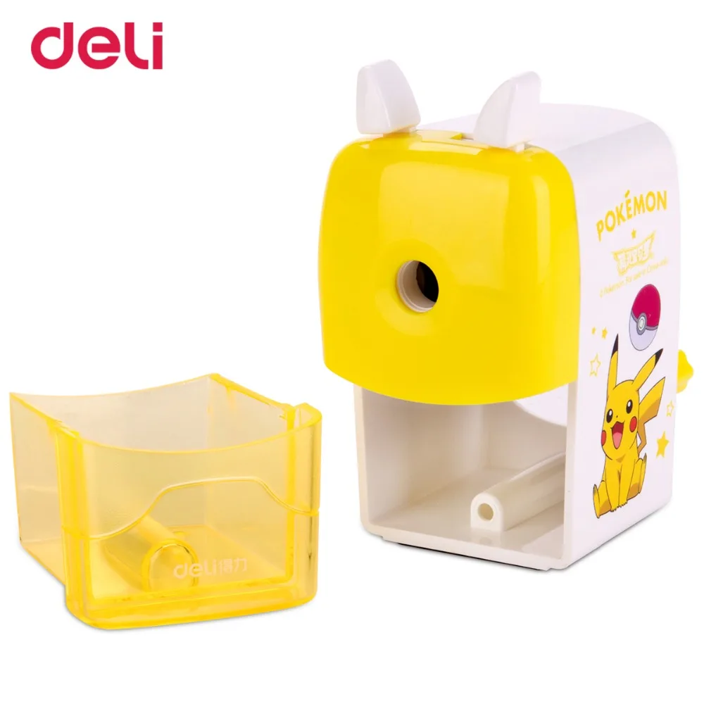 

Deli wholesale cute pokemon automatic mechanical pencil sharpener for kids kawaii pikachu school sharpener stationery chancery