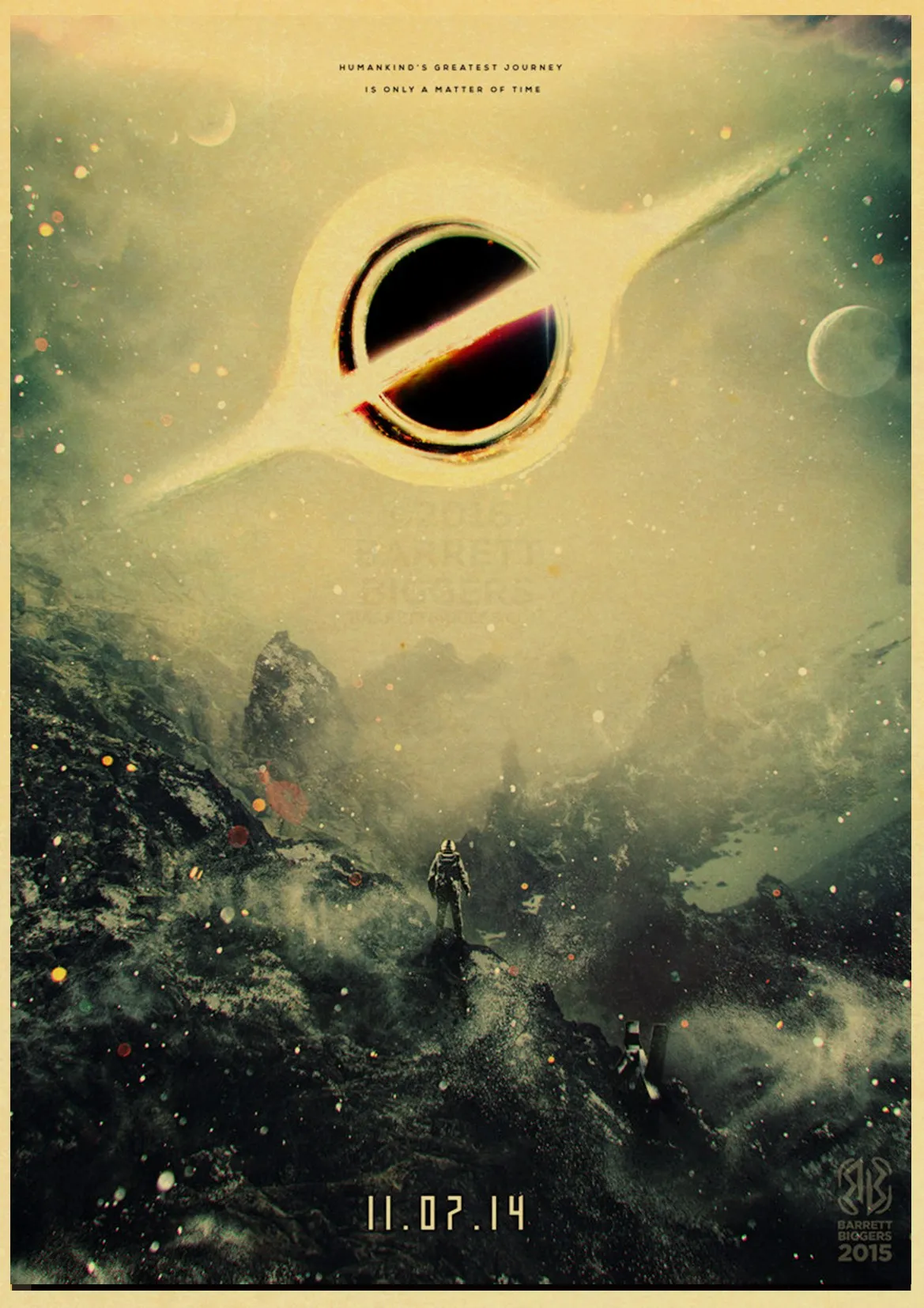 Movie Poster Interstellar Posters Wall Stickers Retro Poster Prints High Definition For Living Room Home Decals