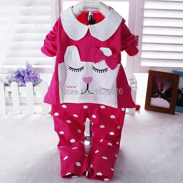 2015 New Arrival Kids Clothing Long sleeve coat and pants with polka dot For Children Clothes Suits Sets|pants dance|pants brandpants red |