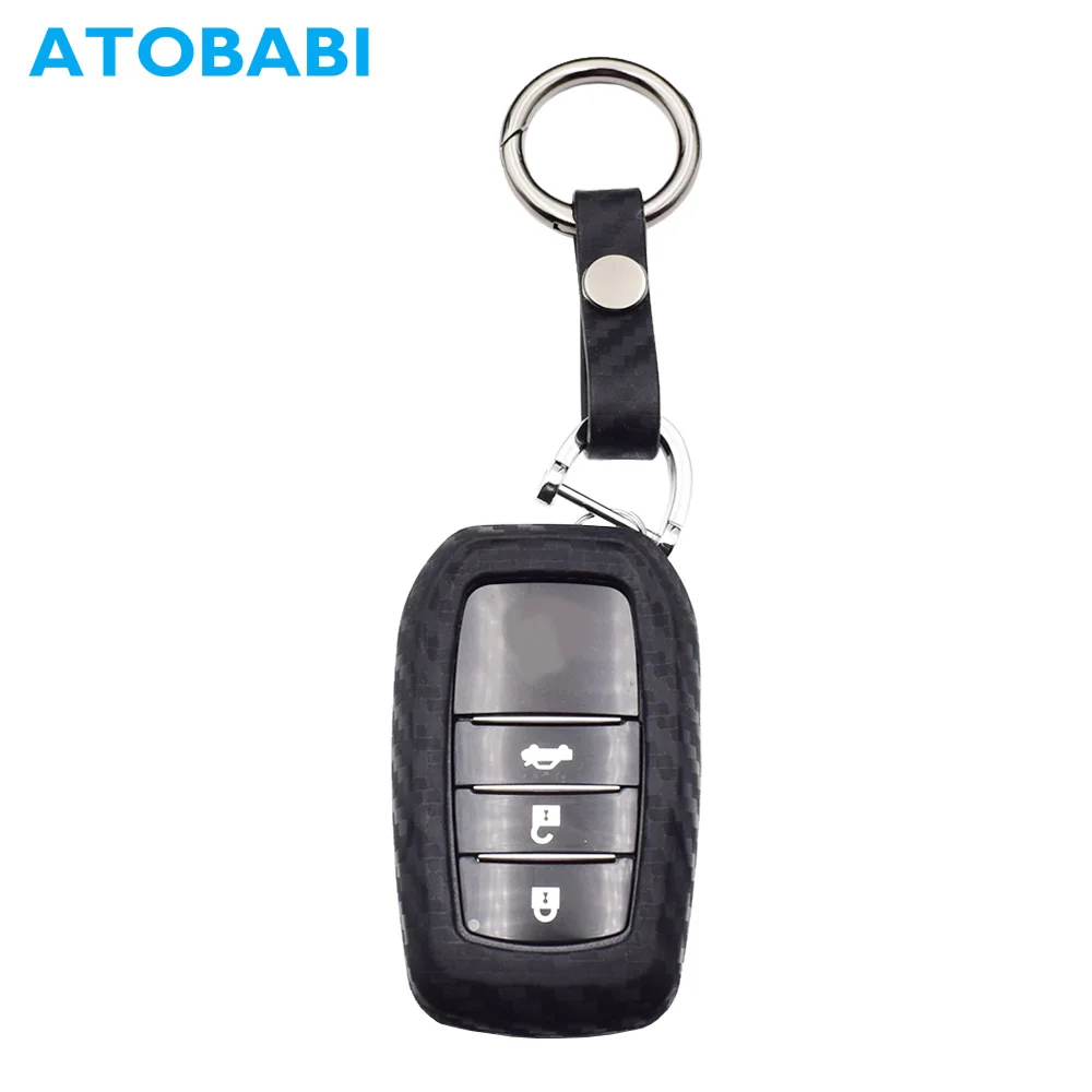Мягкие силиконовые чехлы для ключей Toyota Miral Fortuner Rav4 Highlander Crown Remote Fob Shell Cover|key case
