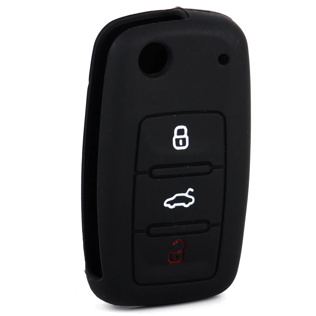 Черный силиконовый чехол DWCX для Skoda Fabia Octavia Superb Seat VW Jetta Golf Passat Polo Caddy Bora|car key case