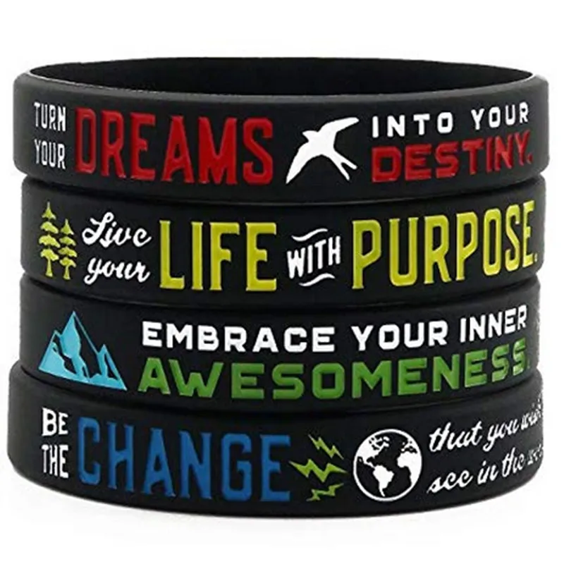 1 шт. Inspire Be the Changer Live с целью принять вашу Awesomeness превратите мечты в Мотивационный браслет