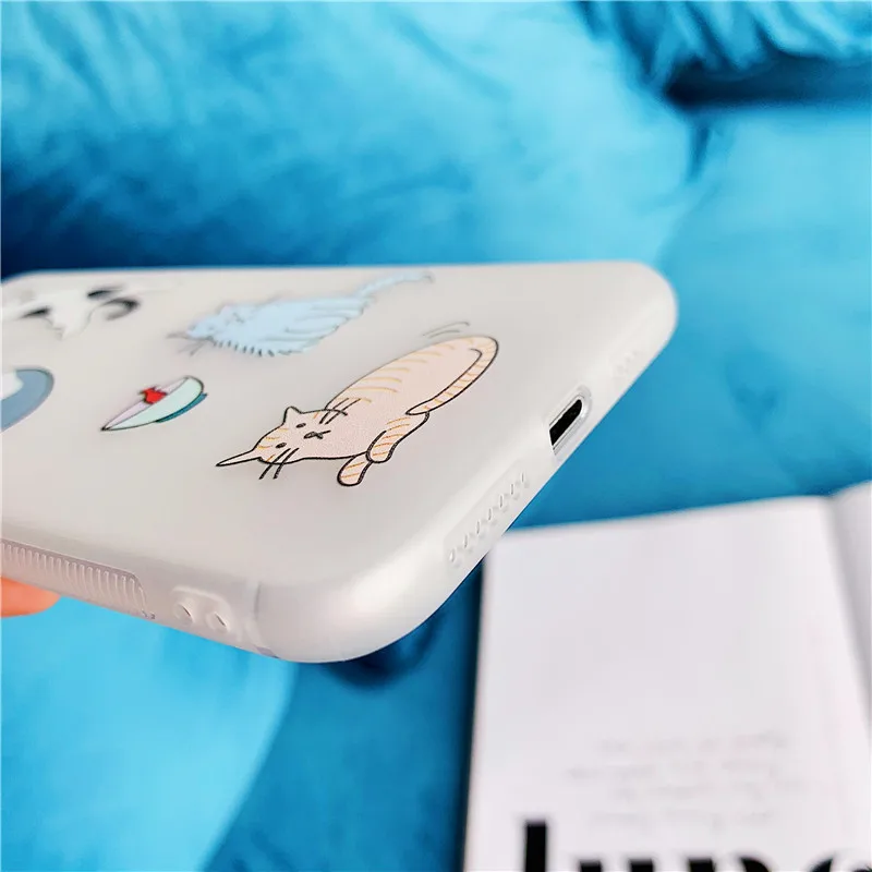 Для Apple iPhone X XR XS MAX чехол с рисунком кота Силиконовый ТПУ задняя крышка для IPhone 6 S 7 8