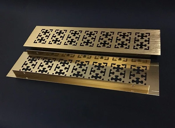 Snow Gold 2 шт./лот снежный цветок сетка Прямоугольник Золото Серебро Черный алюминиевая вентиляционная решетка крышка мебель обувной шкаф - Цвет: Snow Gold