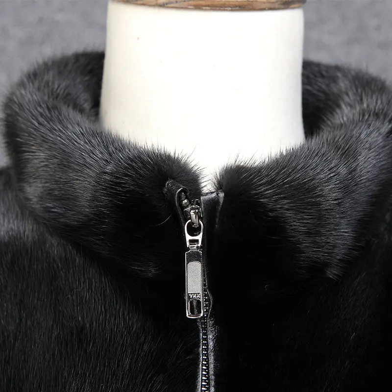 VHO зима теплый бренд норки Мех животных пальто для будущих мам природный