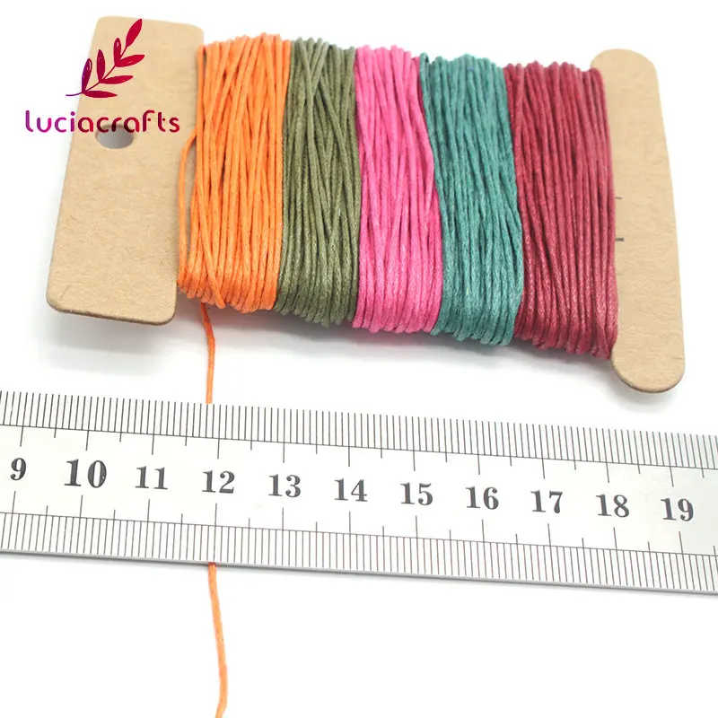 Lucia crafts, 1 мм, 25 ярдов/партия, вощеная нить, хлопковый шнур, веревка, браслет Шамбала, веревка для рукоделия W0702