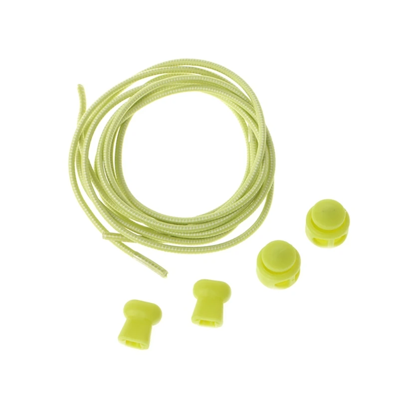 Light Green 1 комплект 100 см Красочный Круглый Эластичный шнурок Пружинная Застежка без завязок для взрослых детей - Цвет: Light Green