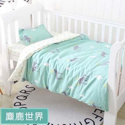 

With Filling Nordic Elk Crib Infant Room Kids Baby Bedroom Set Nursery Bedding Blanket ropa de cuna, Duvet /Sheet/Pillow