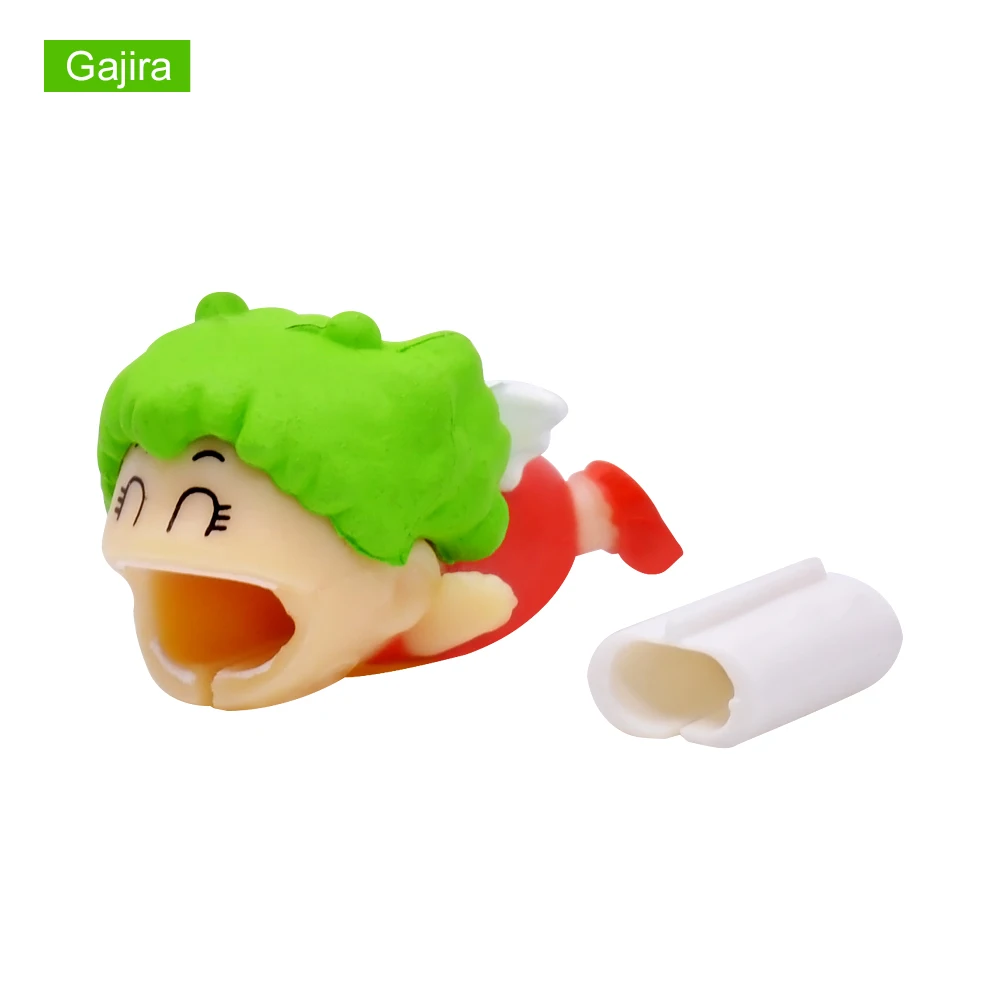Gajira CHIPAL Cute Animal Anti-Break Bite Cable Protector Winder for iPhone USB Data Cable Organizer Sesame Stitch Cartoon Bites Holder - Цвет: Gajira