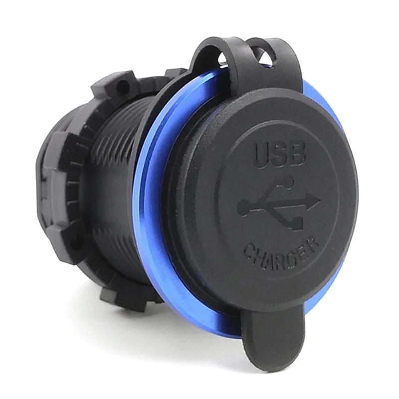 

DIY 12V 24V Dual USB Car Charger Power Panel 5V 2.1A for iphone Car Boat Marine