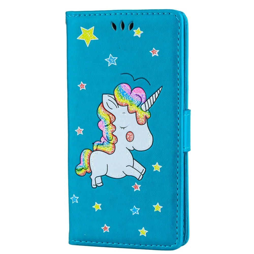 Для sony Xperia X кожаный чехол флип бумажник для F5122 F5121 люкс откидная крышка Единорог