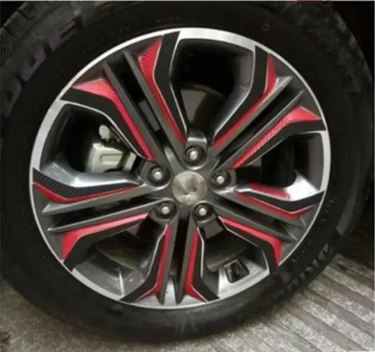 (Для 4 колёс) Аксессуары для HYUNDAI TUCSON 2015 2016 2017 черное углеродное волокно виниловое