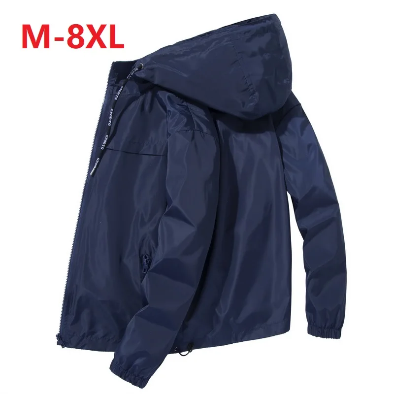 KUYO, мужская куртка S M-8XL, мужская куртка с капюшоном, Солнцезащитная повседневная куртка, ветровка в стиле хип-хоп, весенняя одежда для мужчин, Veste Homme размера плюс