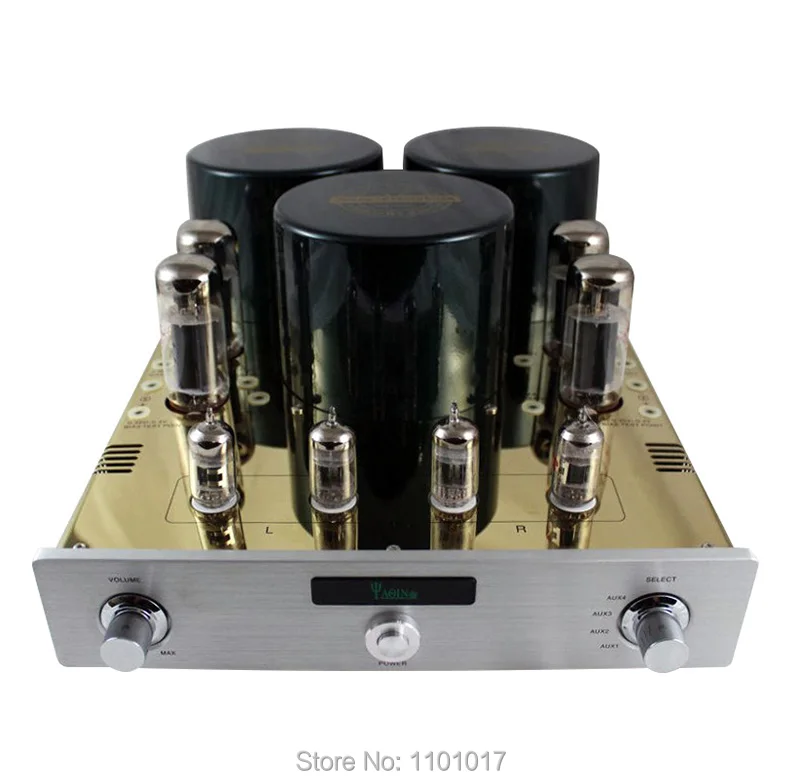 YAQIN MC-10T EL34 вакуумный ламповый толкающий Интегрированный усилитель HIFI EXQUIS ламповый усилитель с 12AX7 предусилитель