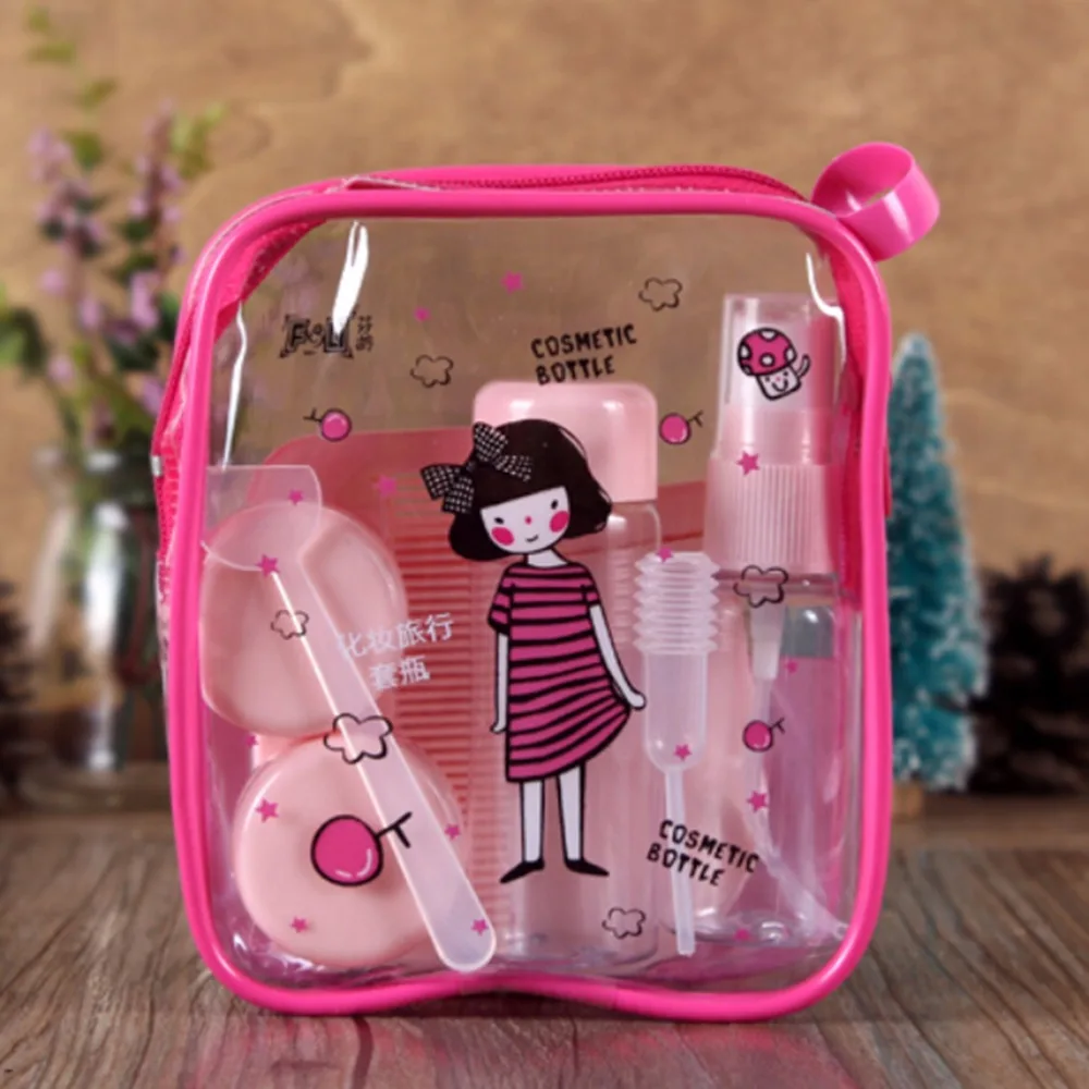 8 шт мини пластиковая прозрачная бутылка для путешествий тени век макияж крем