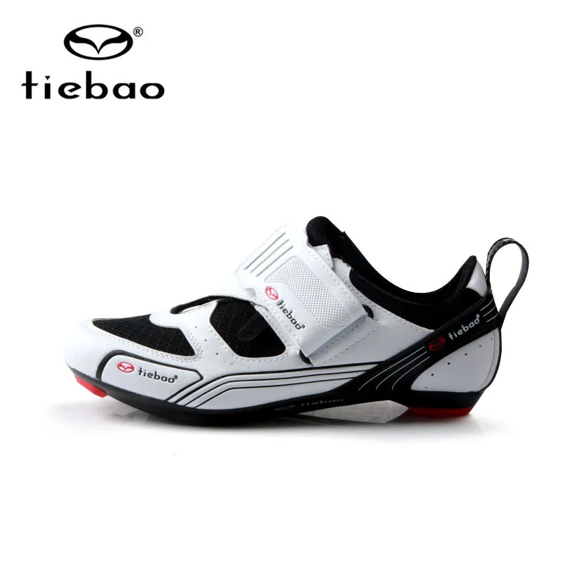 Белый TiebaoTriathlon/Профессиональная обувь для велоспорта; дышащая обувь для шоссейного велосипеда; Спортивные Гонки; обувь для велосипеда; sapatilha ciclismo - Цвет: Белый