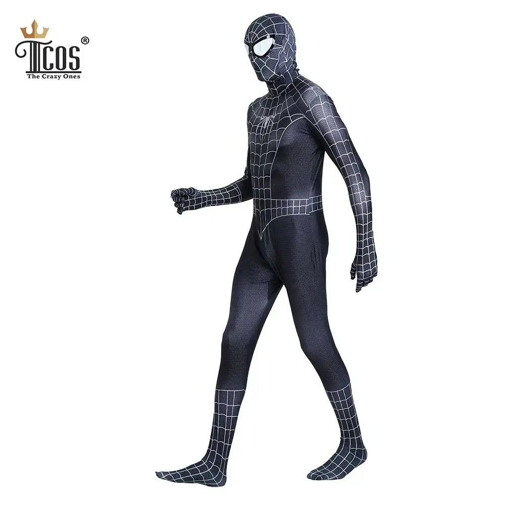 Взрослый веном черный паук косплей костюмы человек спандекс лайкра вечевечерние