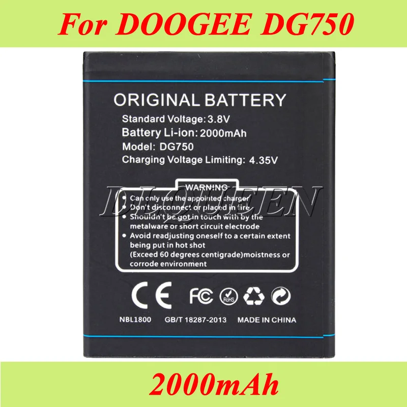 Аккумулятор Для DOOGEE DG750 2000mAh Batterie Bateria IRON-BONE | Мобильные телефоны и аксессуары