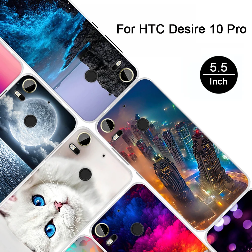 Силиконовый чехол для HTC Desire 10 Pro защитный телефона 10Pro мягкие чехлы из ТПУ с