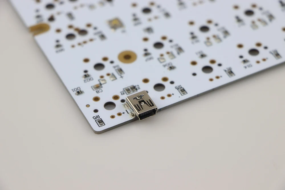 Сатана GH60 PCB белая плата LED DIY механическая клавиатура porker2 hhkb Чистая с диодным