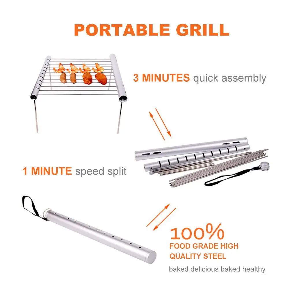 

Folding Grill Net Portable Stainless Steel Barbecue Rack Kitchen Tools Gadgets