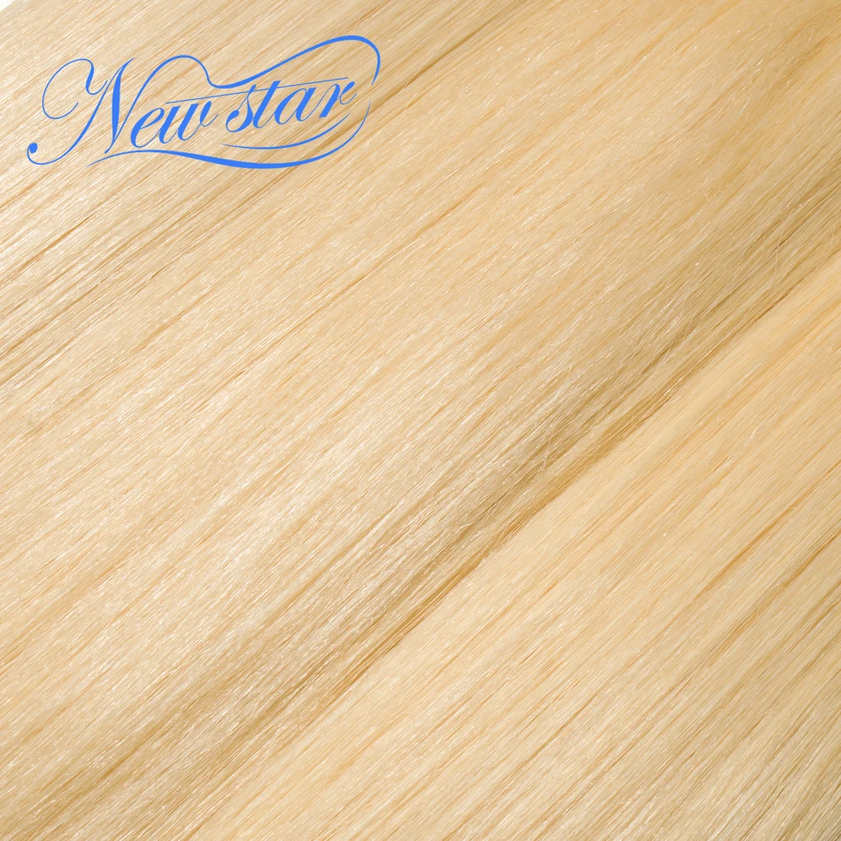 Бразильские волосы remy T1B/613 прямые 3 пряди, черные корни, блонд, человеческие волосы