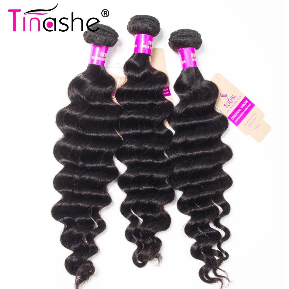 Волосы Tinashe 7x7 кружевные застежки с застежкой свободные глубокие волнистые пучки