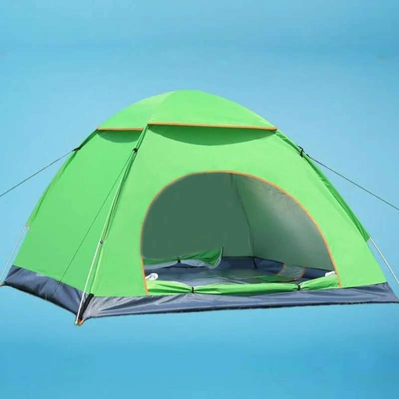 Кемпинг Туризм 2-3 человек портативный открытый складной тент Водонепроницаемый Автоматический мгновенный Открытый Рыбалка путешествия палатка анти УФ солнцезащитный козырек - Цвет: Зеленый