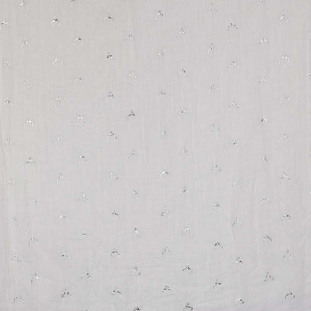 Женский Длинный шарф FOXMOTHER Белый/Бронзовый/серебристый длинный с оленем и