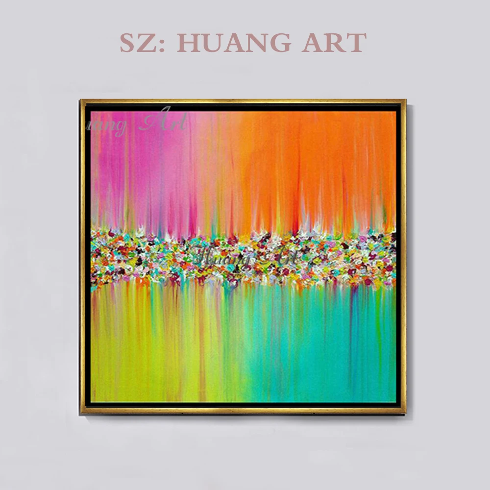 

Hot selling artist hand-painted high quality of abstract oil painting paintings decorated hall hotel bedroom light color set