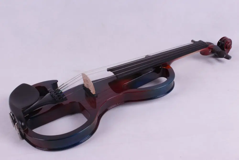 Много цветов 5 струн 4/4 электрическая скрипка из твердой древесины тонкий звук 1