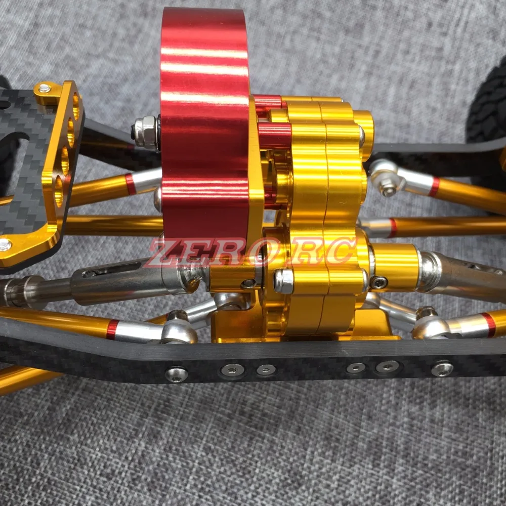 RC 1/10 AXIAL SCX10 алюминиевая коробка передач в сборе с набором стальных HD|axial scx10|rc
