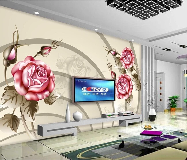 3D обои с цветами на заказ настенные водонепроницаемые в стиле ретро изображением