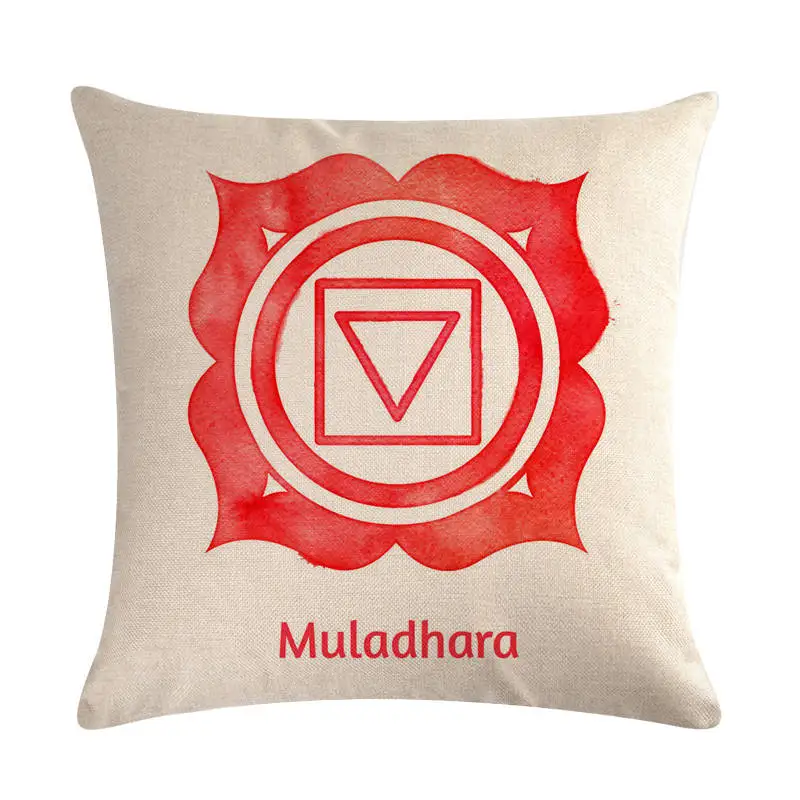 Muladhara наволочка для подушки Manipura Sahasrara льняные наволочки сиденья автомобиля