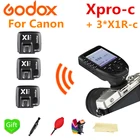 Godox XPro-C 2,4G Беспроводной X Системы E-TTL HSS вспышка триггера с 3 шт. X1R-C приемник для Canon DSLR вспышки Godox TT685C V850IIC V860II