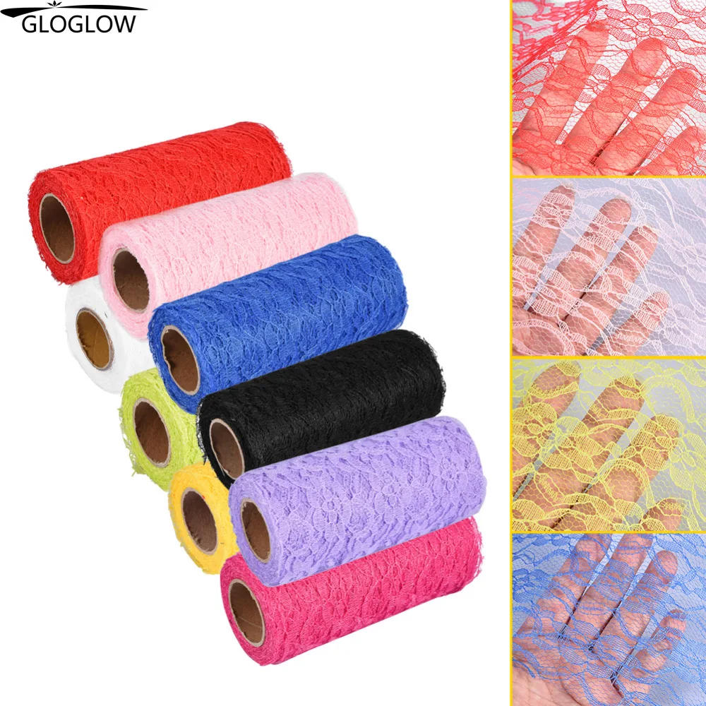 10 Yards Lace Tulle Roll Multicolor DIY Crafts Wedding Event Banquet Ribbon Gifts Embroidered Mesh | Дом и сад