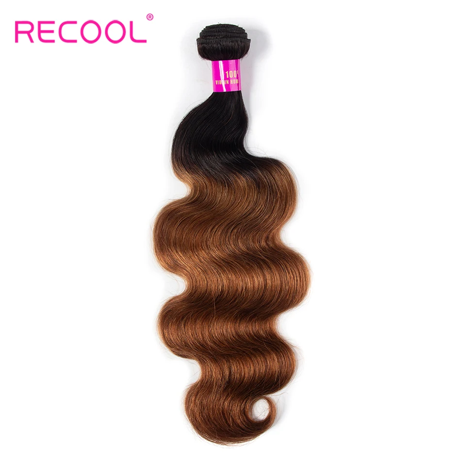 Recool волосы бразильские волосы Weave Связки средства ухода за кожей волна 1B 30 пучки волос "омбре" Remy человеческие волосы 3 Связки