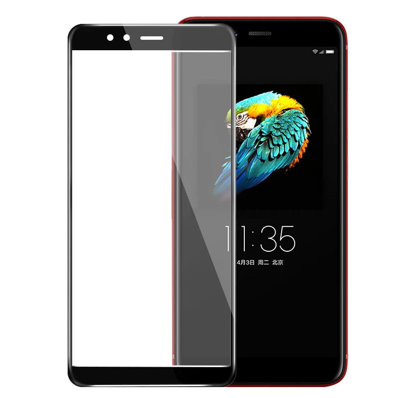 Black Полноразмерная пленка из закаленного стекла для lenovo S5 K520 5,7", цветная Защитная пленка для экрана для lenovo S5, стеклянная пленка с инструментами для очистки - Цвет: Black