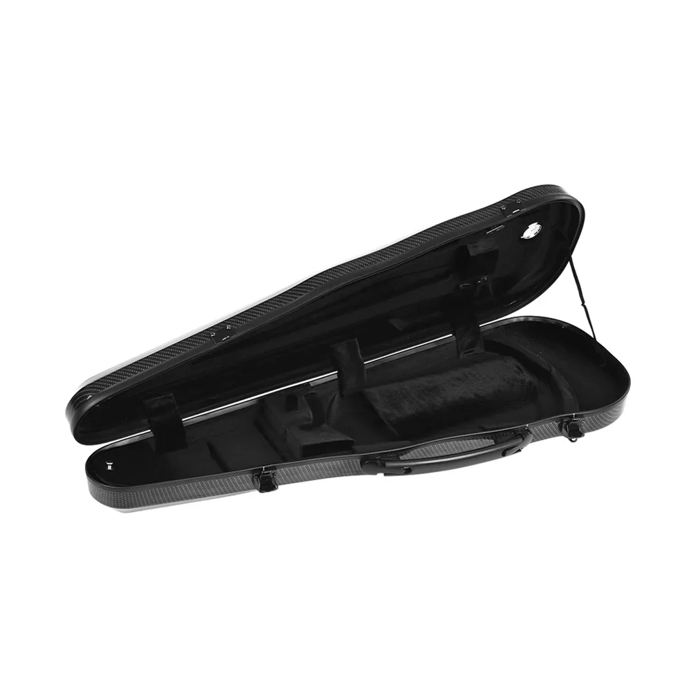 

ammoon High-quality 4/4 Full Size Violin Case Carbon Fiber Hardshell Violin Case with Built-in Hygrometer for 4/4 Violins Fiddle