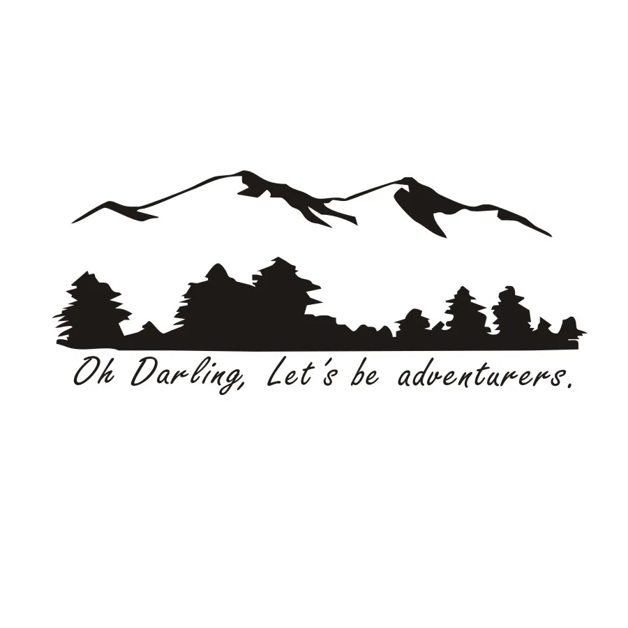 Oh Darling Let'S Be Adventurers наклейки на стену горный Декор для дома с лесным пейзажем