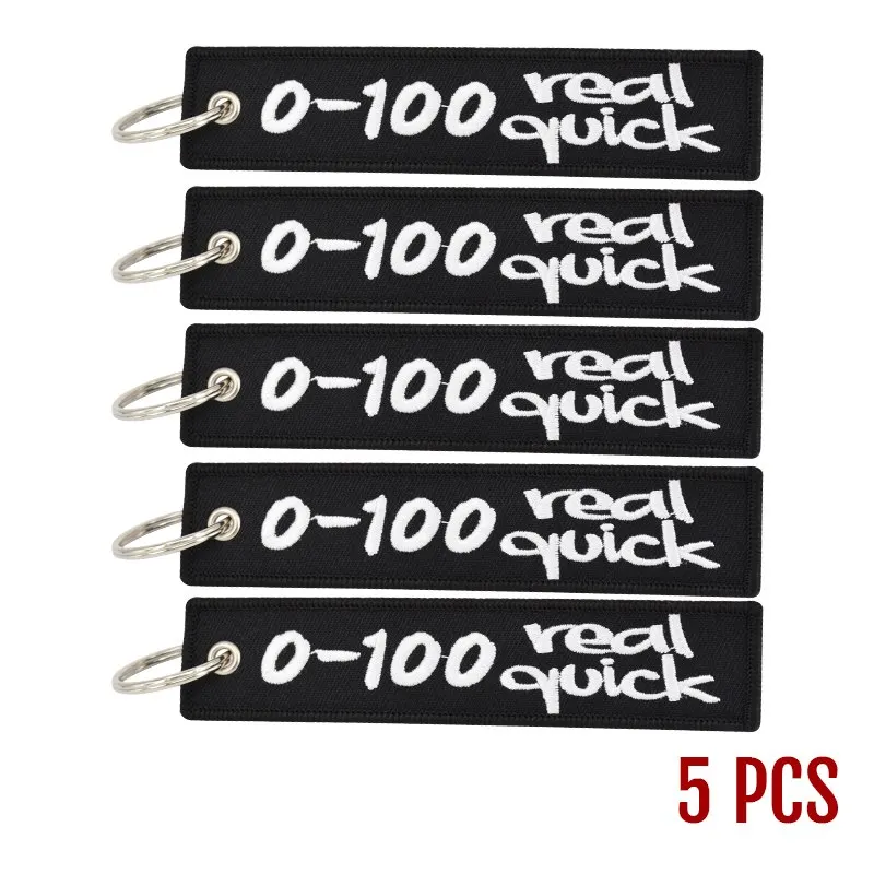 5 PCS/LOT Novelty Keychain for Motorcycles Gift Tag Embroidery Key Fobs Chain Bijoux 0-100 Real Quick Keychains Scooters | Украшения и